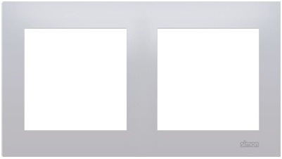 Kontakt-Simon Ramka podwójna SIMON54 uniwersalna srebrna - DR2/43