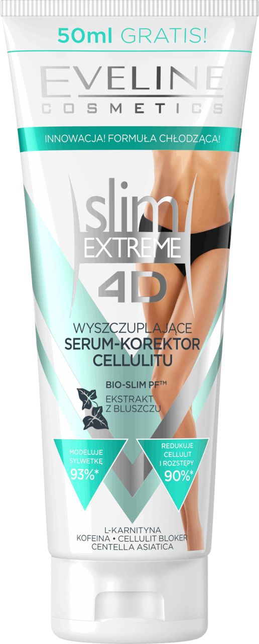 Eveline 4D slim EXTREME Serum intensywnie wyszczuplające+ujędrniające 250ml