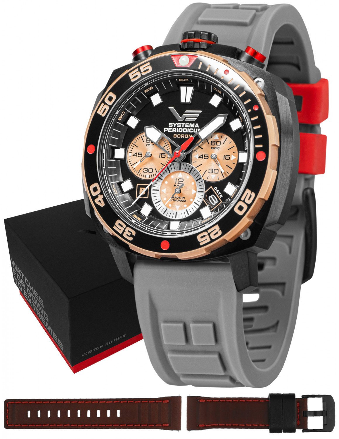 Zegarek męski Vostok Europe VK67-650E721S szary