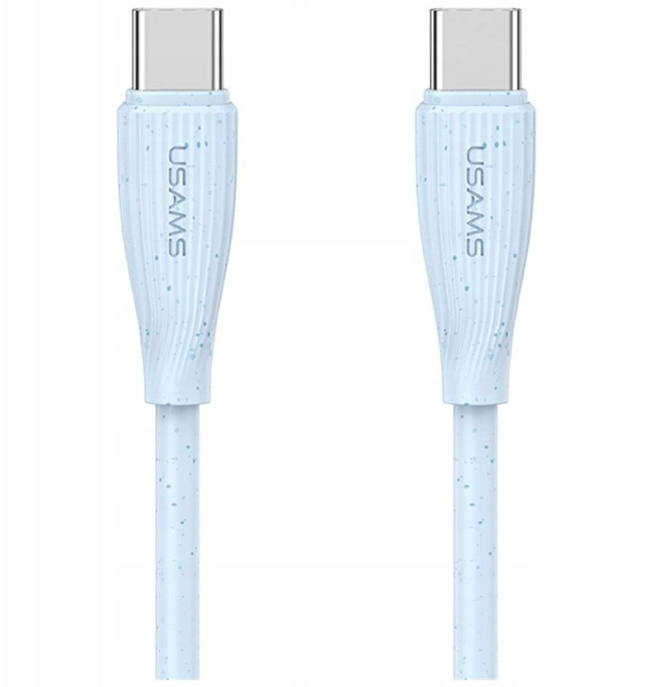 Kabel USB Usams USB-C - USB-C 1 m Niebieski
