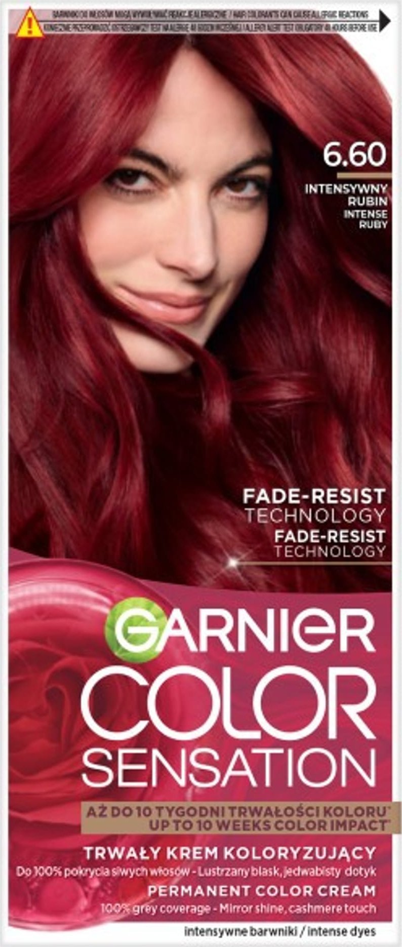 Garnier GARNIER Color Sensation Krem koloryzujący nr 6.60 - Intensywny Rubin 1op.