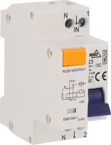 Bemko Wyłącznik różnicowo-nadprądowy 2P C 25A 30mA A06-SNL-32-C25