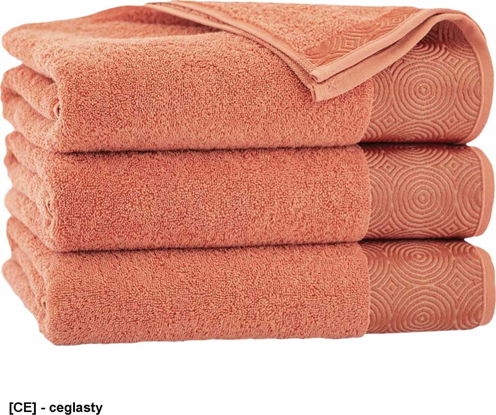 Zwoltex T-ELIPSE70X140 - Ręcznik ELIPSE miękki puszysty wytrzymały znakomicie chłonie wodę 100% bawełna egipska 420 g/m2 OEKO-TEX - ceglasty