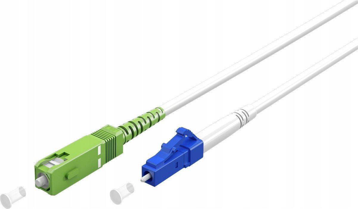 Goobay Kabel światłowodowy (FTTH), Singlemode (OS2) White, biały (Simplex), 30 m - Długość kabla 30 m