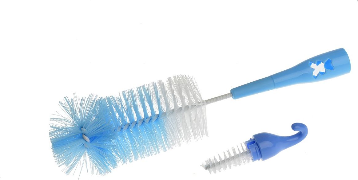 Akuku Szczotka do butelek i smoczka Miś