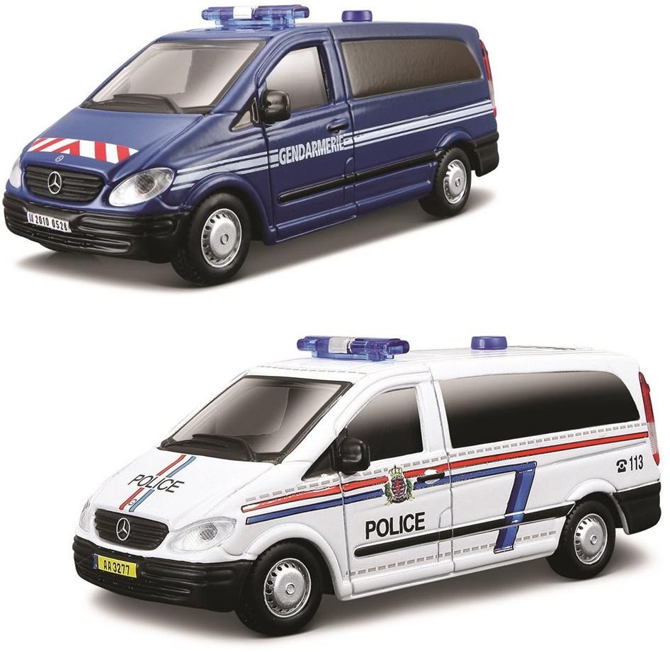 Bburago Mercedes Vito Policja, różne rodzaje 1:50 (275913)