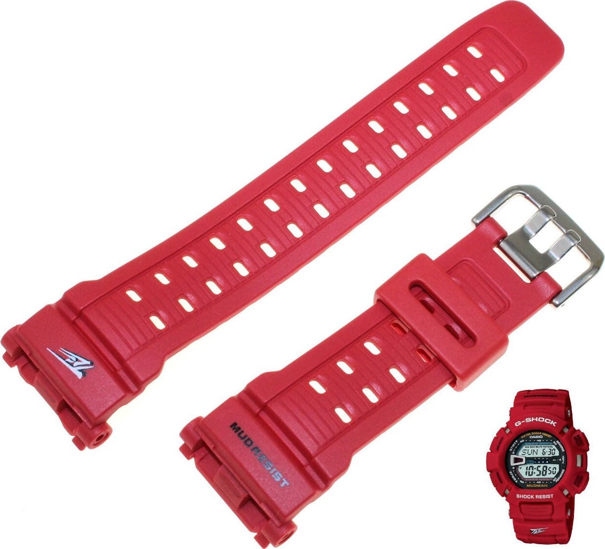 Casio Pasek do zegarka Casio G-Shock G-9000 czerwony 10270935
