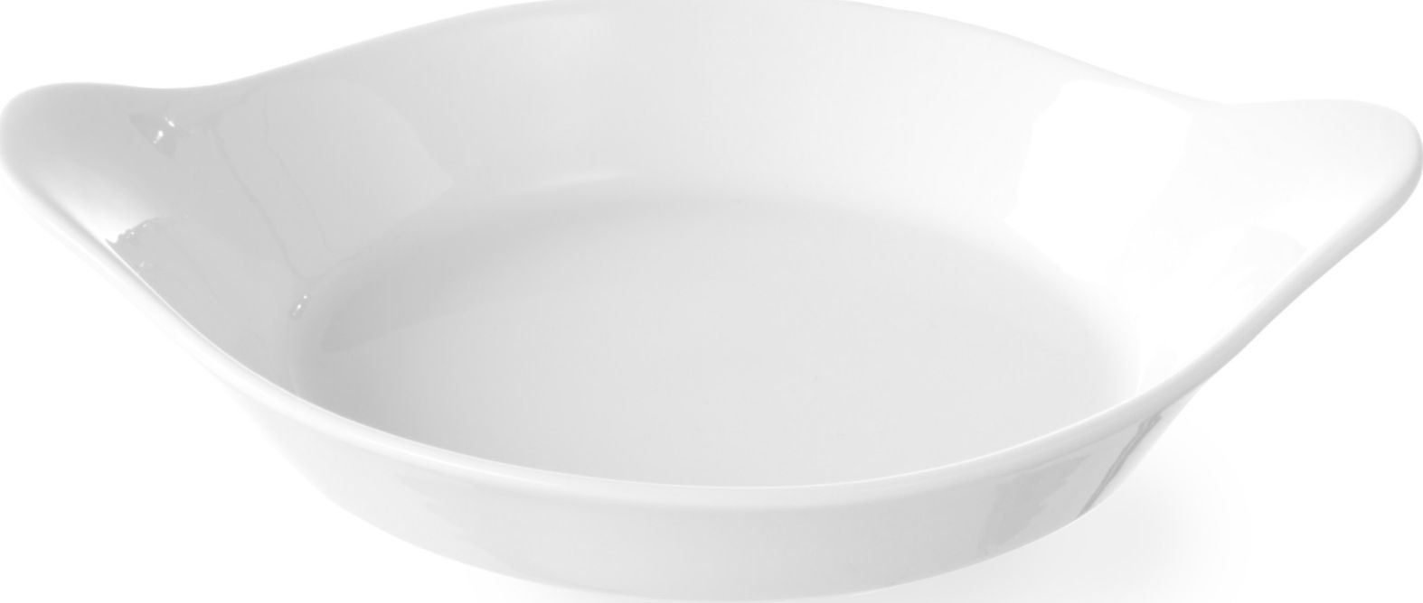 Hendi Półmisek do zapiekania okrągły z uchwytami 185x152mm kremowy porcelana - Hendi 785904 Półmisek do zapiekania okrągły z uchwytami 185x152mm kremo