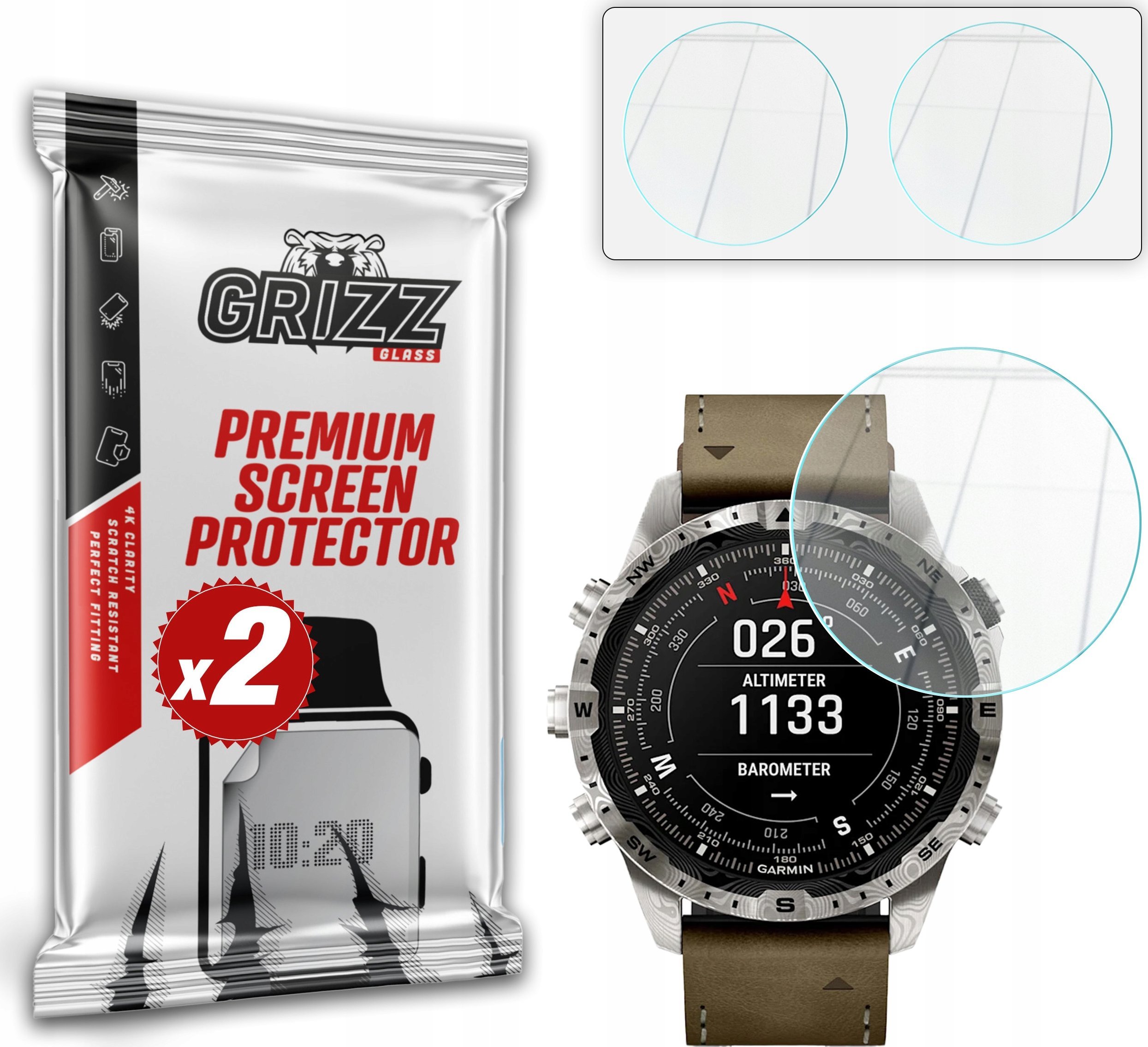 Szkło hybrydowe GrizzGlass HybridGlass do Garmin MARQ gen. 2