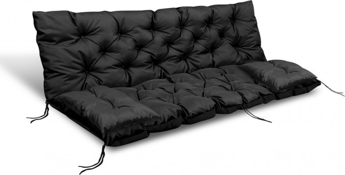 AIO FACTORY ZESTAW OGRODOWY 180x60x50CM + 2 PODUSZKI 42X42 CM CZARNY