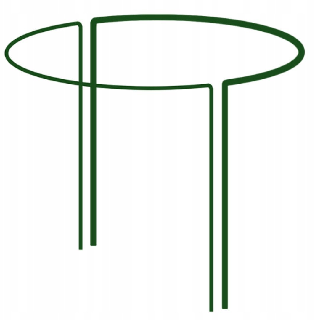 PODPORA PIERŚCIENIOWA DO ROŚLIN 1/2 KOŁA ŚREDNICA 40cm / wys. 70cm