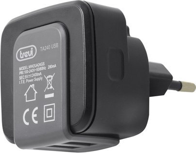 Trevi 2 lizdų USB tinklo kroviklis 2400mA TREVI TA 240