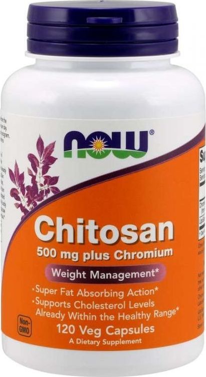 NOW Foods NOW Foods - Chitozan, 500 mg, z Chromem, 120 vkaps