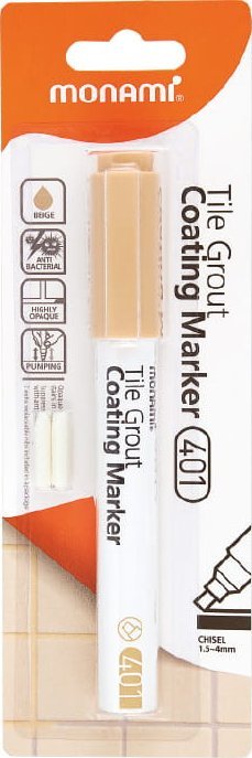 Monami Marker Do Fug Tile Grout Coating 401 Beżowy Monami + Wymienne Końcówki