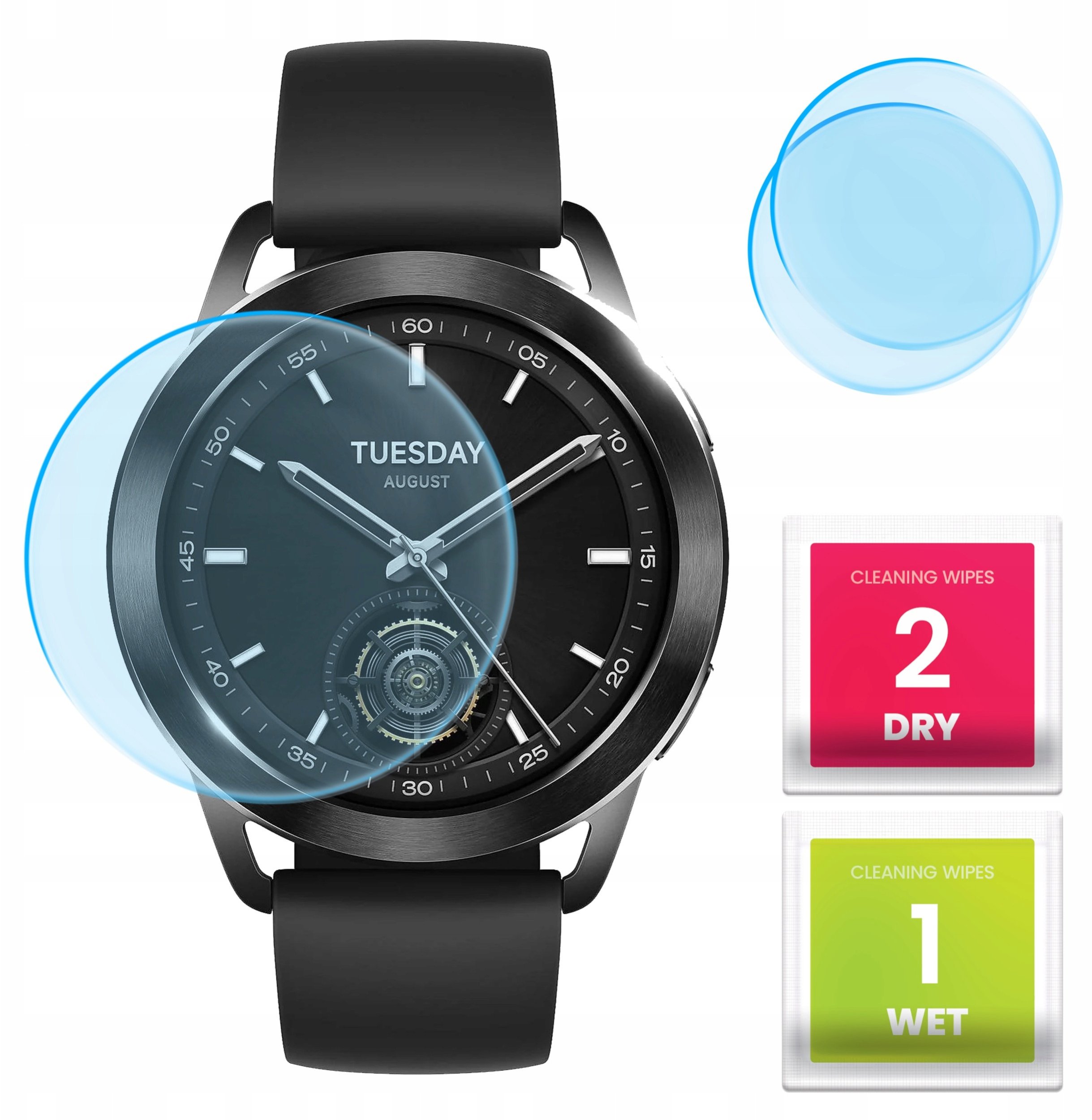 2-PAK Szkło Hybrydowe do Xiaomi Watch S3 47 mm (Szkiełko, Ochronne, Szybka)