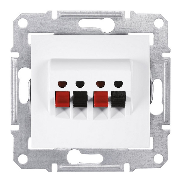 Schneider Electric Gniazdo głośnikowe podwójne SEDNA bez ramki białe - SDN5400121