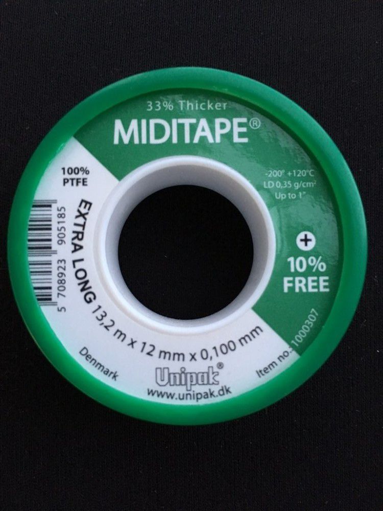 Unipak Taśma teflonowa do instalacji wodnych 12mm x 13,2m grubość 0,1mm (13114)