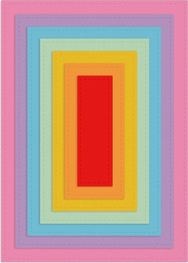 Zestaw wykrojników - Prostokąty 15x10cm 7szt