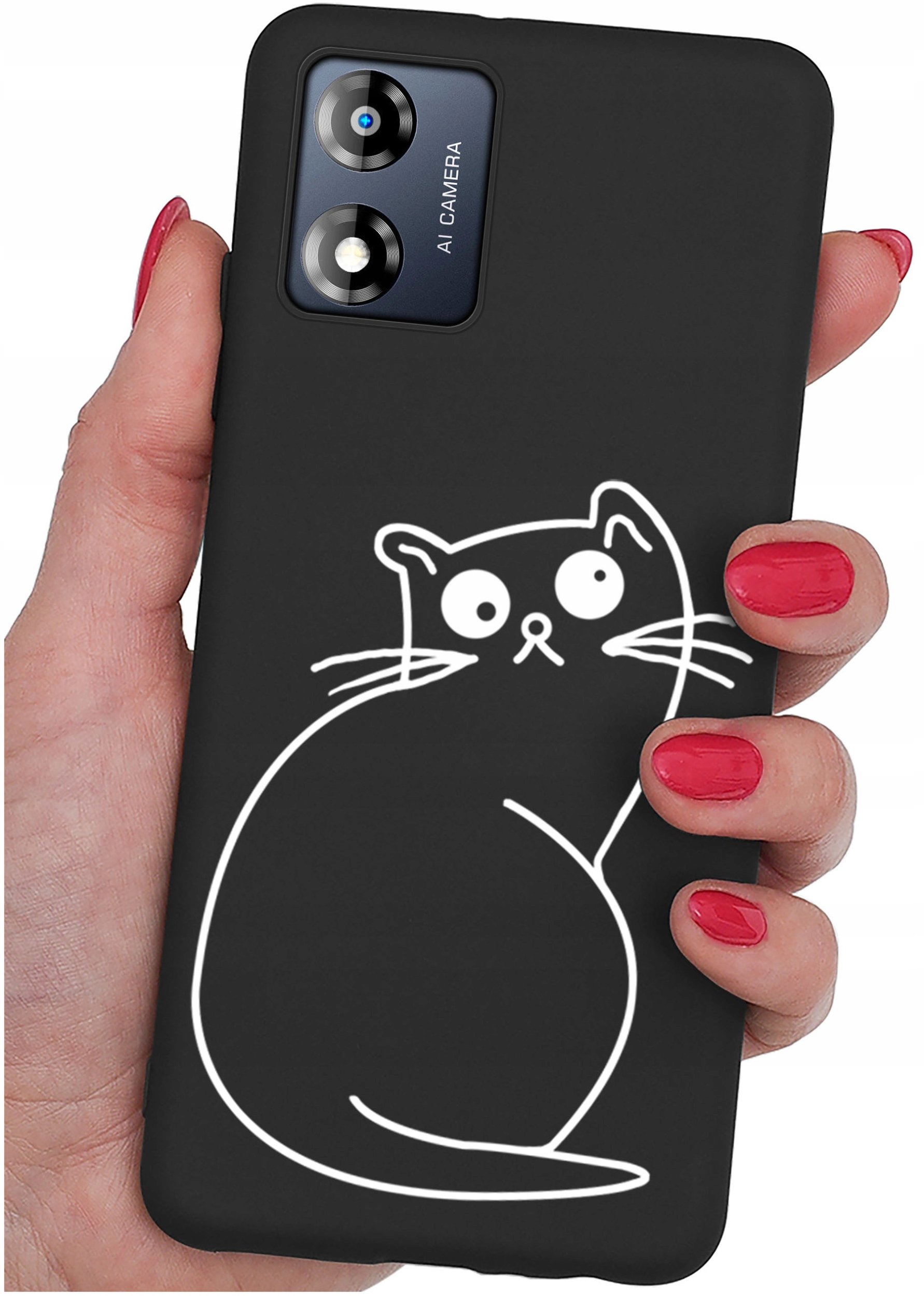 Etui do Motorola Moto E13 WZORY |SILIKONOWE MATT CASE + SZKŁO 9H