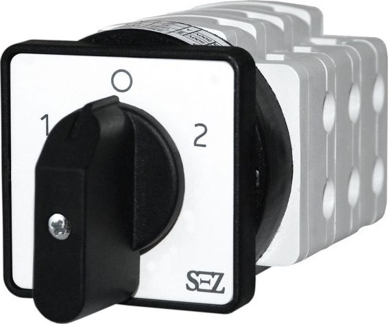 SEZ Krompachy SEZ Łącznik krzywkowy 1-0-2 przełącznik zasilania (do agregatu generatora) 3-fazowy 40A z dźwignią oraz szyldem S40 JD 2203 C6