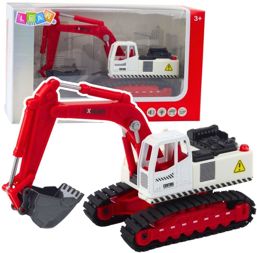 Koparka Gąsienicowa Metalowa Ruchoma Łyżka Obrotowa Kabina Światła Dźwięki