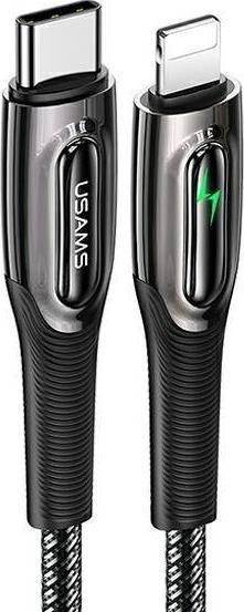 Kabel USB Usams USB-C - Lightning 1.2 m Czarny (6958444973111)