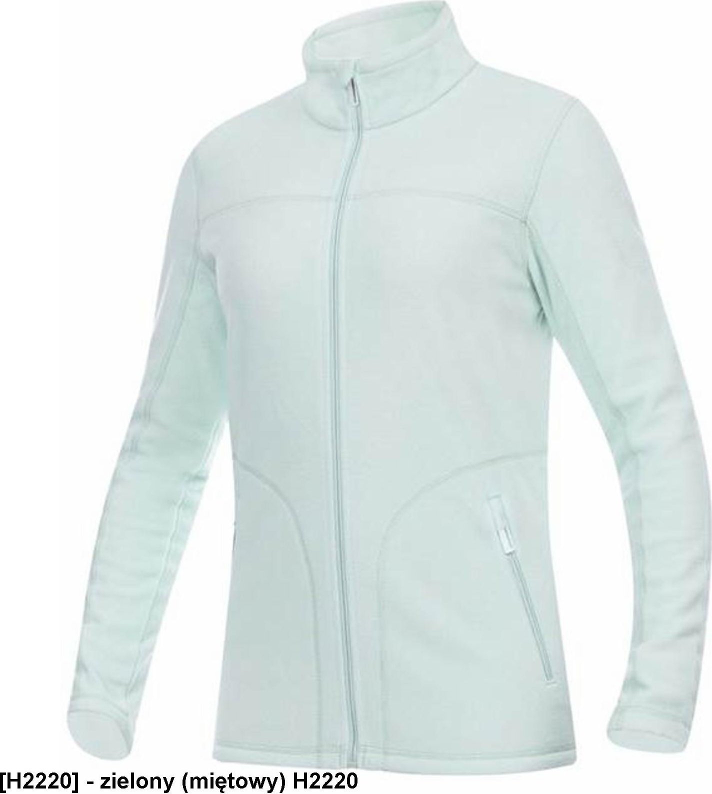 Ardon ARDON JOFLEX - Damska bluza polarowa stójka 2 kieszenie ozdobne płaskie ozdobne 100% poliester fleece, 280 g/m2 - zielony (miętowy) H2220 2XL