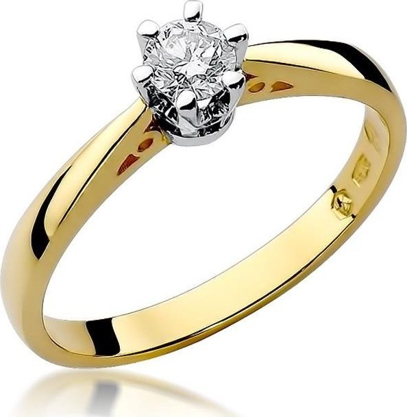Best Diamonds złoty pierścionek z brylantem 0.30ct 15