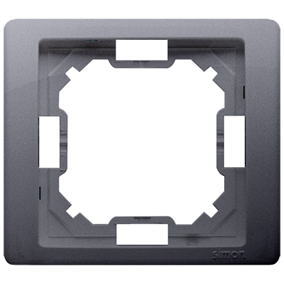 Kontakt-Simon Ramka 1-krotna Basic Neos srebrny mat metalizowany (BMRC1/43)