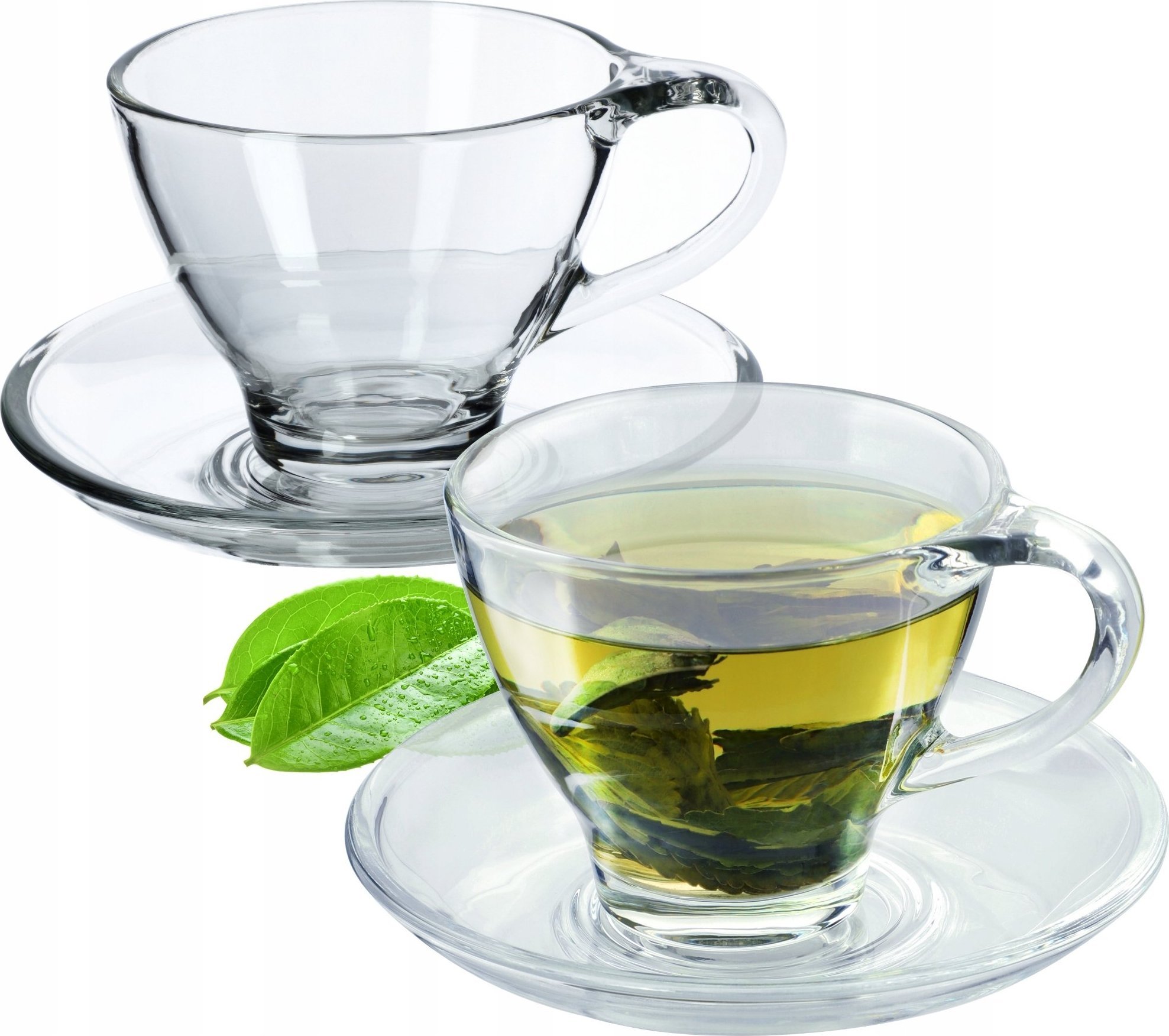 Kadax filiżanki Ze Spodkiem Do Kawy Herbaty 200ml 2szt.