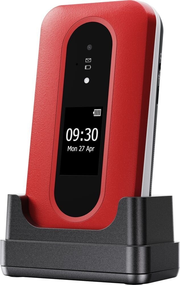 Telefon komórkowy Doro Leva L30 4G telefon z dużymi przyciskami, czerwono-biały (380591)