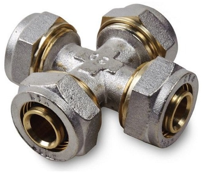 Diamond czwórnik PEX-AL-PEX, mosiądz 20x20x20x20 FTN-011.20X20X20X20.CZ-4