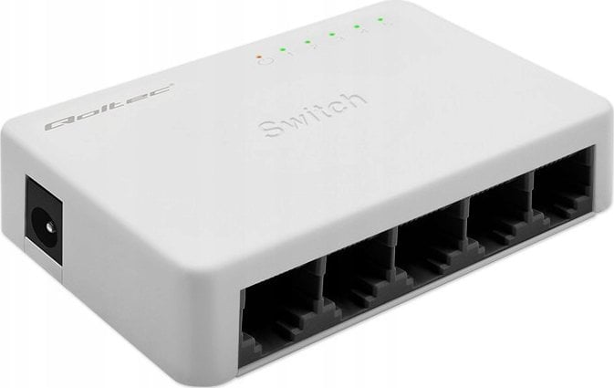 Switch Qoltec Switch niezarządzalny Qoltec przełącznik sieciowy 5 x port RJ45 | 100Mbps | Fast Ethernet | LAN