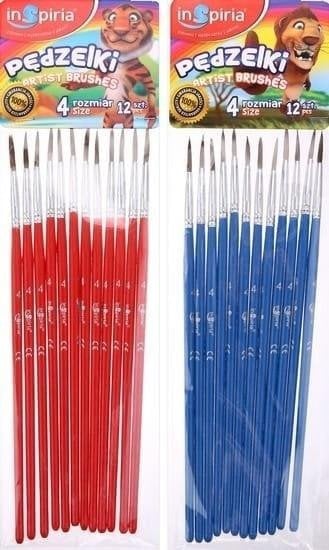 Pędzelki 4 12szt EDUKAMP