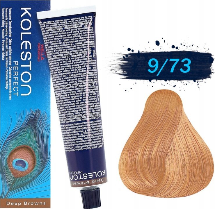 Wella Professionals Koleston Perfect Permanent Hair Dye 9/73 Bright Blond Golden Chestnut 60 ml
