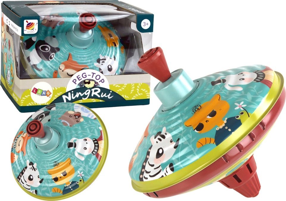 LeanToys Bączek Metalowy Wirujący Zwierzątka Zabawka Tradycyjny