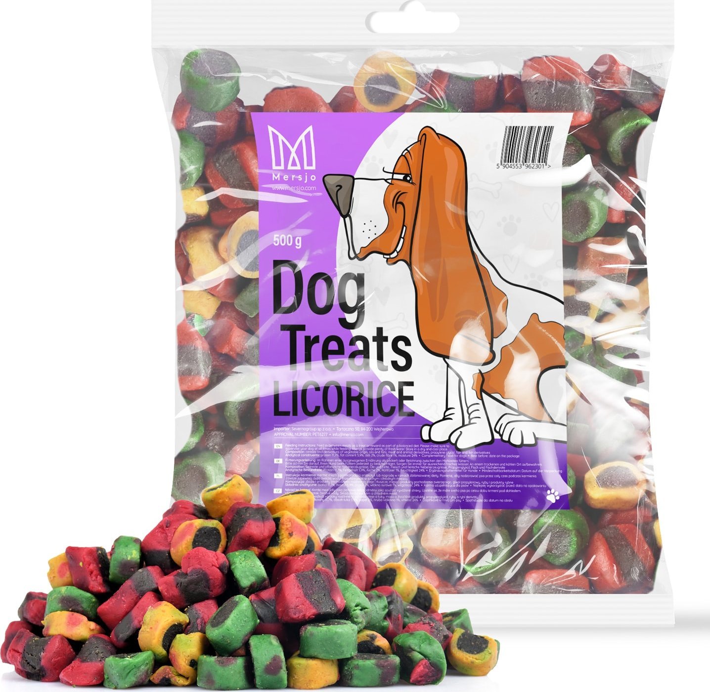 Mersjo Przysmak dla psa - Treserki mięsne Mersjo lukrecja 500g