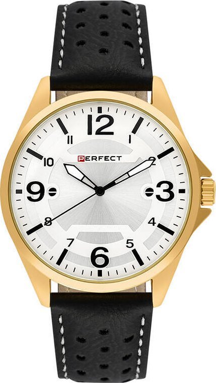 Zegarek Perfect Zegarek Perfect W120-03 męski perforowany pasek .