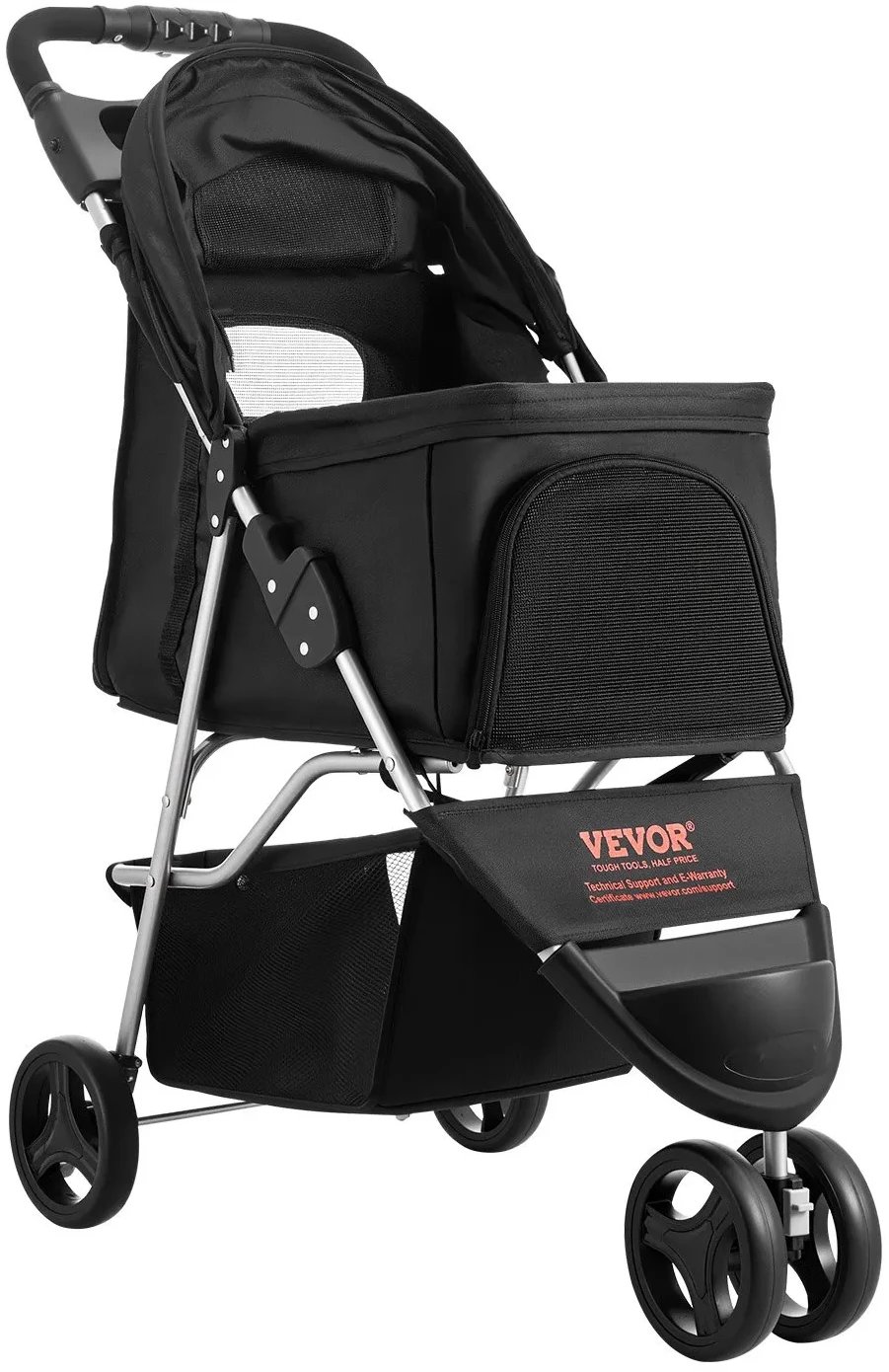 Wózek dla psa składany 16kg 3 koła z hamulcem podróżny do spacerów