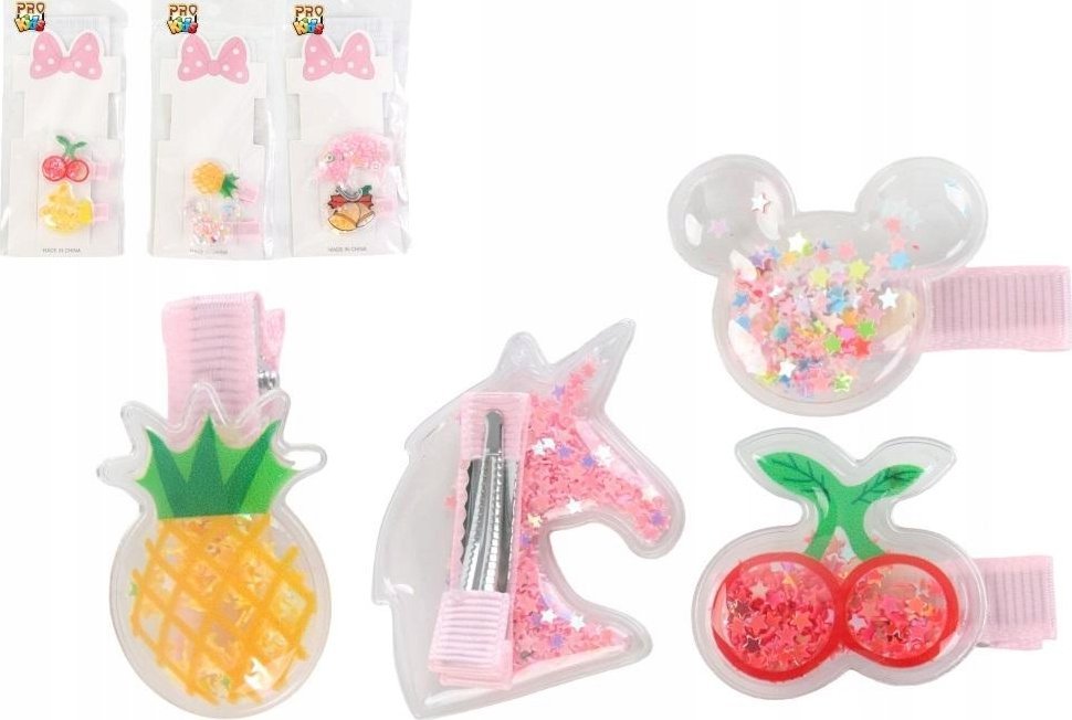 Teka Spinki kolorowe do włosów dla dziewczynki mix