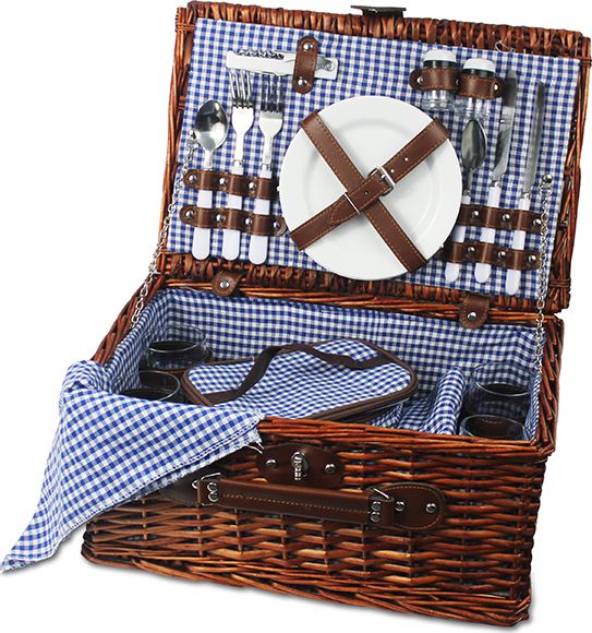 Kosz piknikowy bukowa polana, niebieski KBP