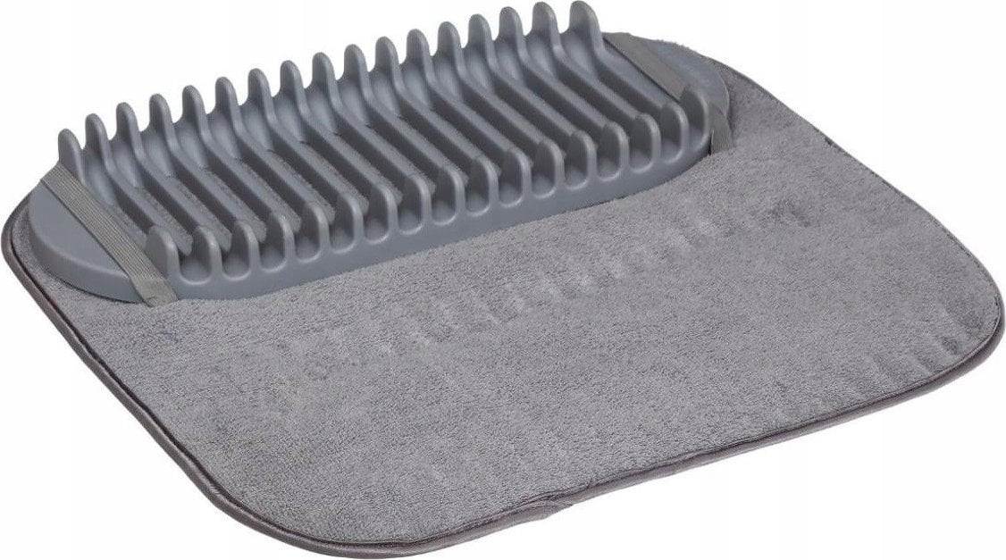 5five Ociekacz do naczyń + miękka podkładka, 43 x 42 cm, kolor szary