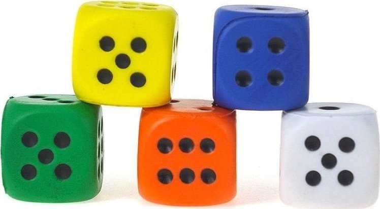 Piłeczka-kostka piankowa 6cm (12szt)