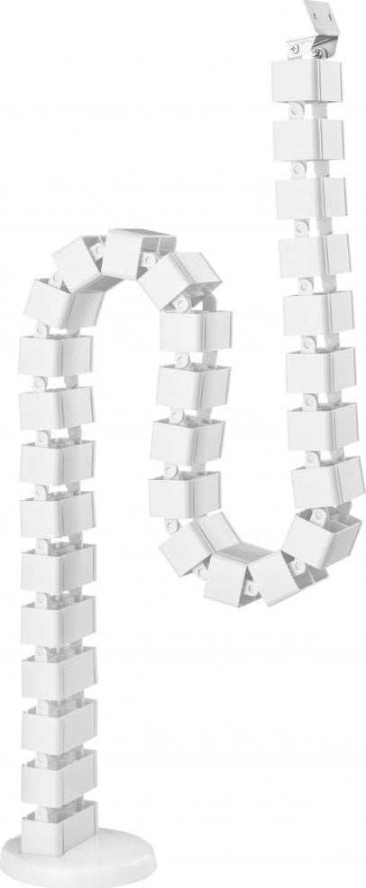 Organizer WP Organizer kabli, Maskownica do kabli regulowana, biały, 1.3m, Powerton