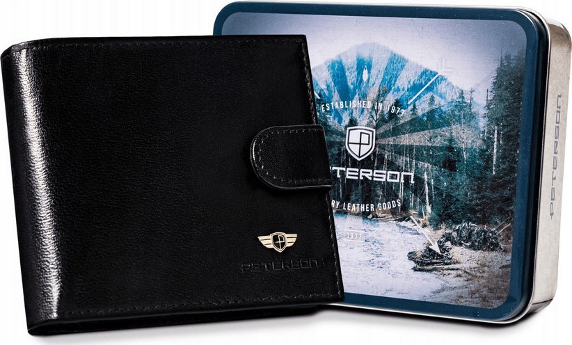 Peterson Portfel skórzany Peterson [DH] PTN 304Z-P czarny