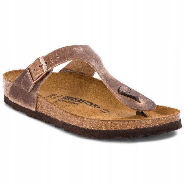 Birkenstock Gizeh LEOI 943811 Brązowe 38