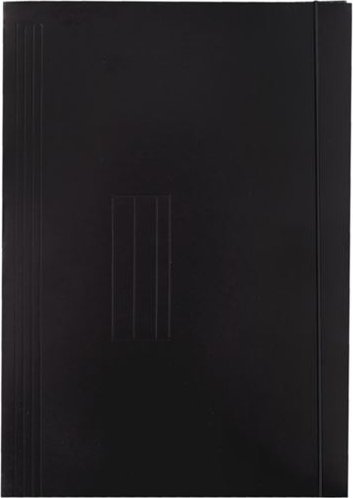 Oficio Teczka z gumką A4 czarna lakierowana 320g