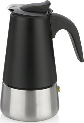 Kawiarka Kela Kafeteria stalowa, 0,2 l (4 filiżanki), śred. 9 x 17 cm, czarno-stalowa / Kela