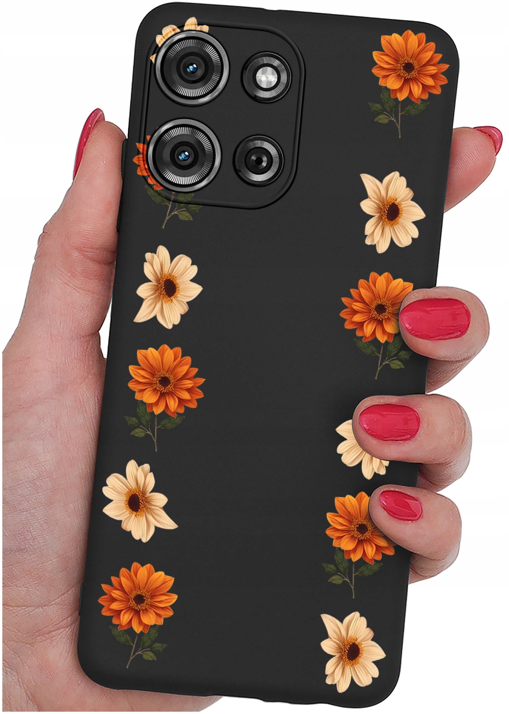 Etui do Motorola G75 5G | WZORY | SILIKONOWE MATT SZKŁO 9H