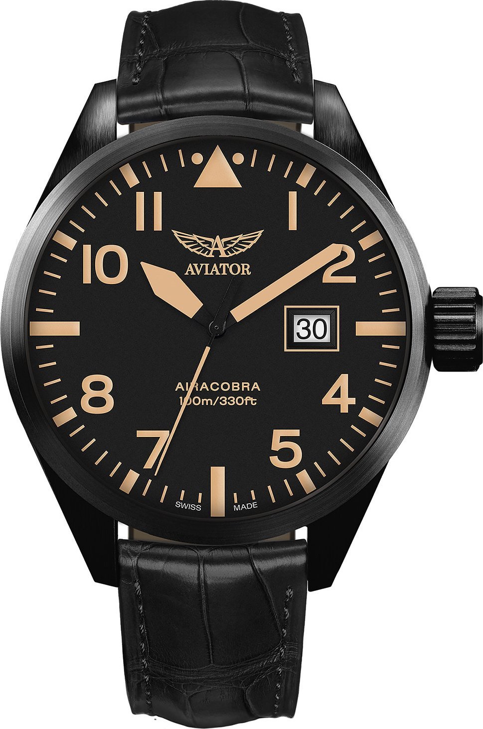 Zegarek Aviator Zegarek męski Aviator V.1.22.5.157.4 czarny
